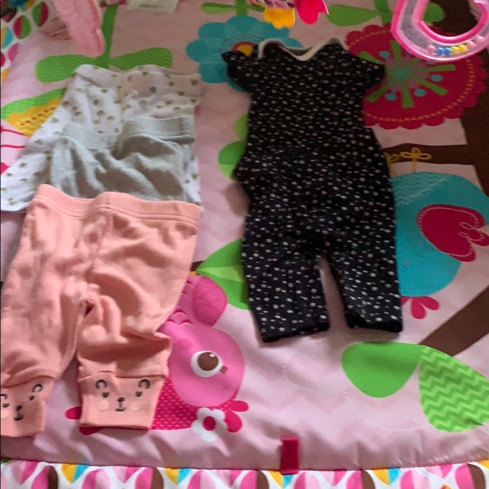 Matching pants and Bodysuit,  3 pair of pants